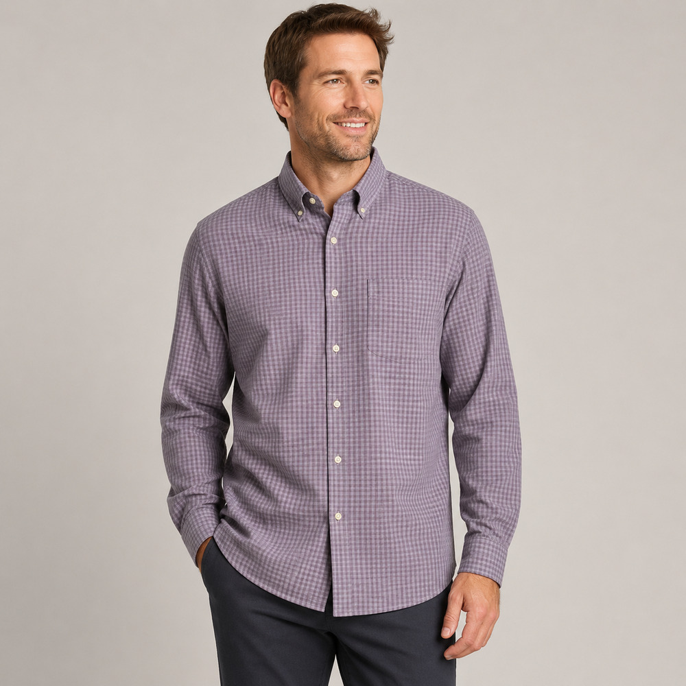 Peter Millar Shirt Mens XXL Summer Comfort Pink/Blue Check Performance Golf